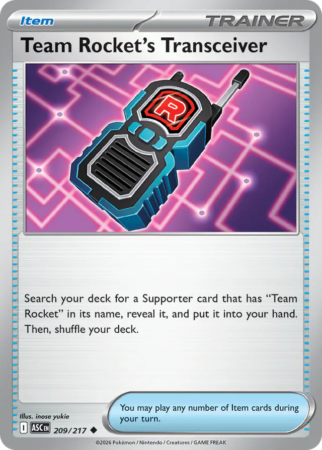 Team Rocket's Transceiver, Ascended Heroes 209/217, uncommon