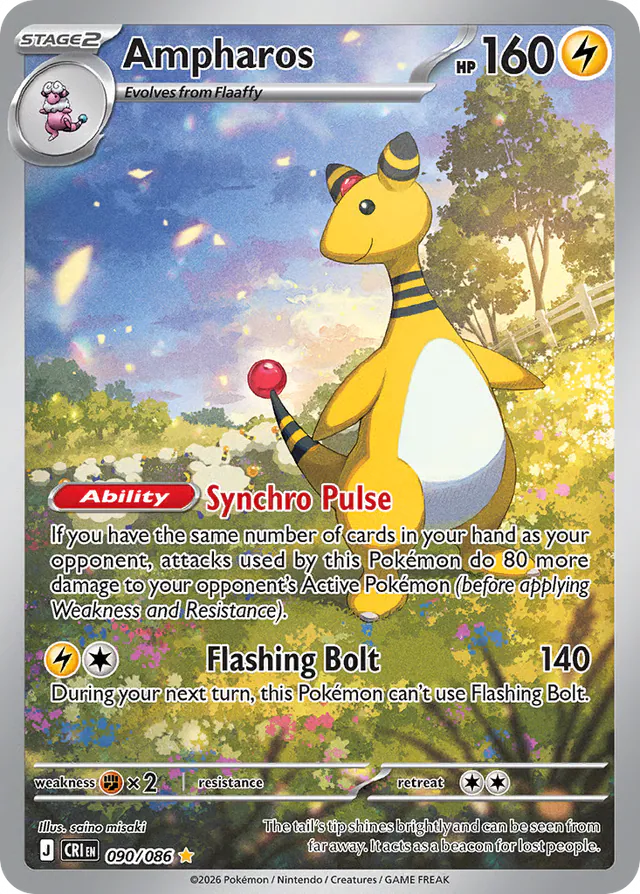 Ampharos, Chaos Rising 90/86, ultra-rare