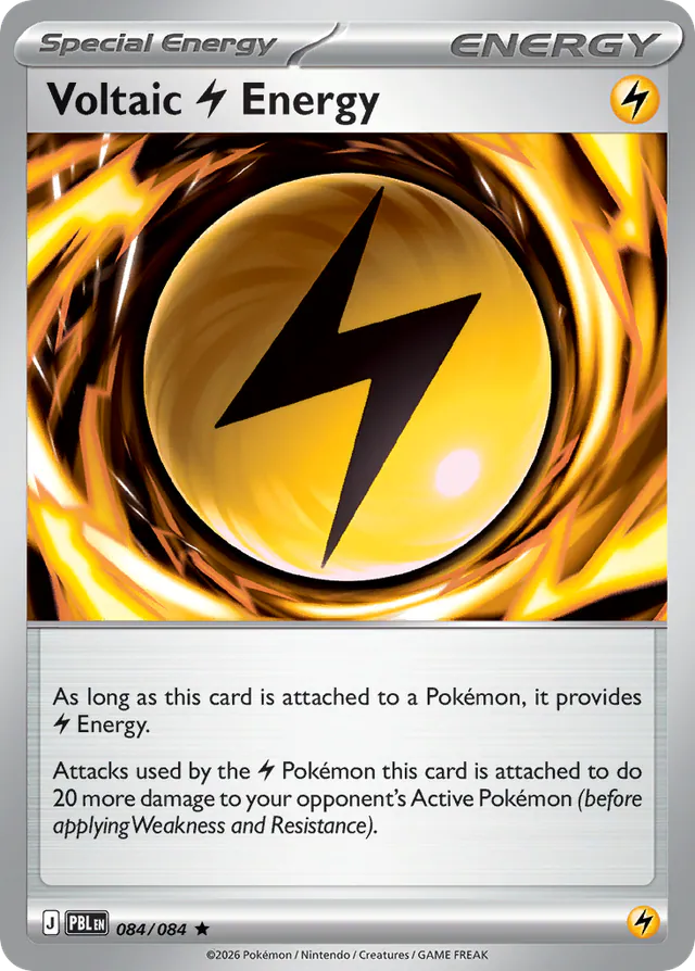 Voltaic Lightning Energy, Pitch Black 84/84, rare