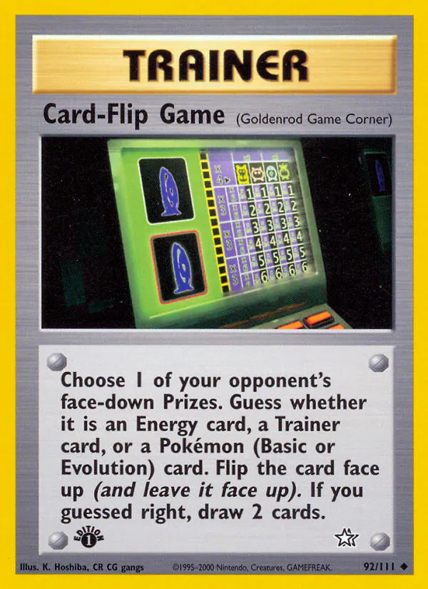 Card-Flip Game, Neo Genesis 92/111, uncommon