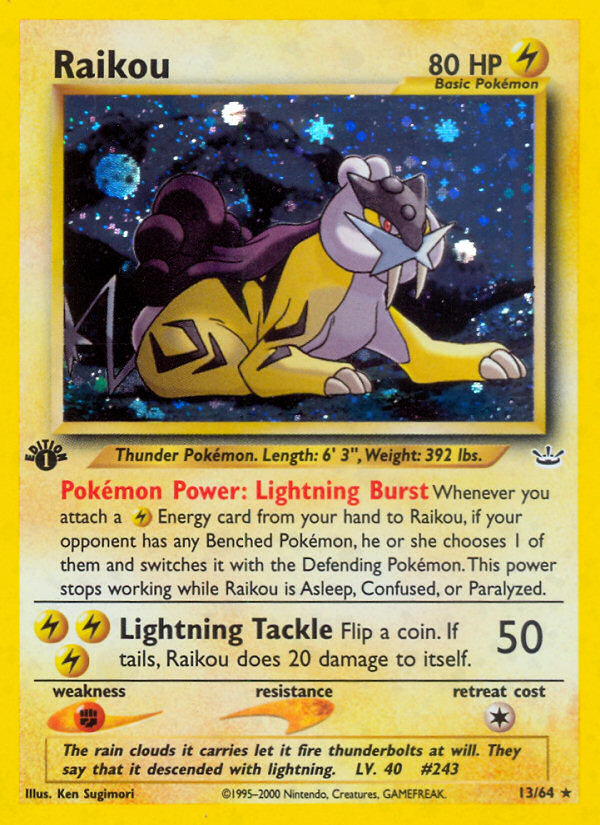 Raikou, Neo Revelation 13/64, holo-rare