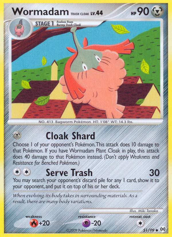 Wormadam Trash Cloak, Arceus 51/99, uncommon