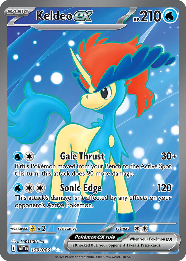 Keldeo ex, White Flare 159/86, ultra-rare
