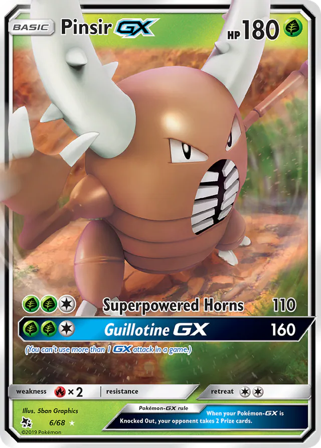 Pinsir-GX, Hidden Fates 6/68, ultra-rare