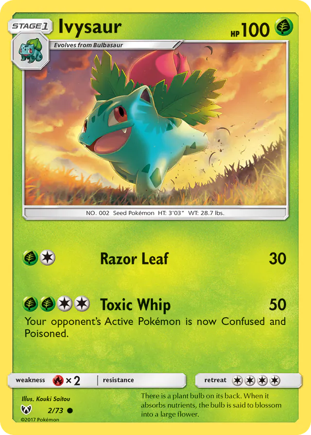 Ivysaur, Shining Legends 2/73, common