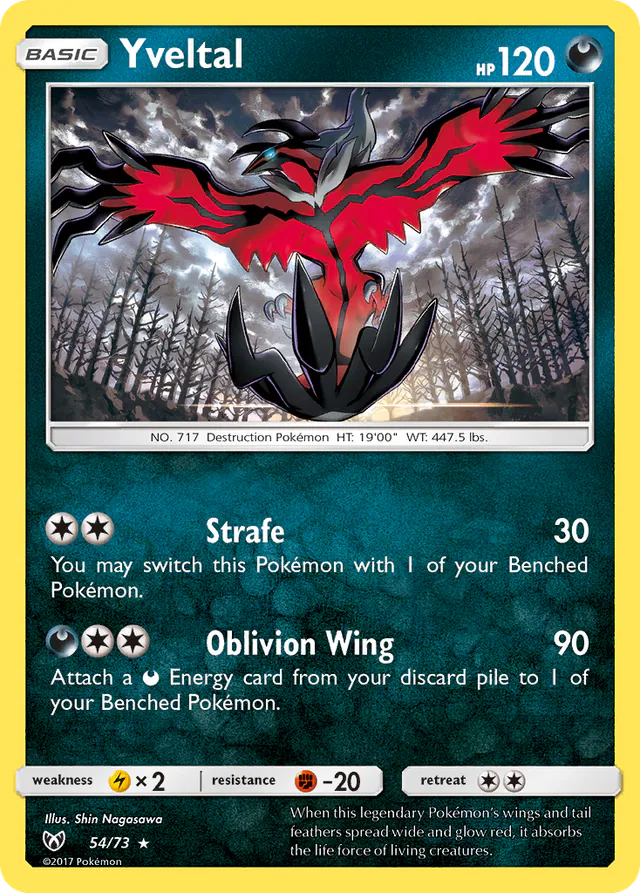 Yveltal, Shining Legends 54/73, holo-rare