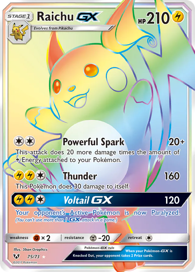 Raichu-GX, Shining Legends 75/73