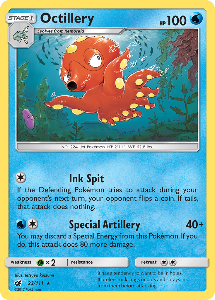 Octillery, Crimson Invasion 23/111, rare