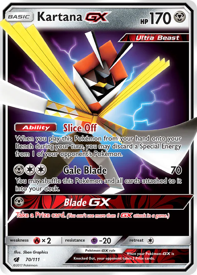 Kartana-GX, Crimson Invasion 70/111, ultra-rare