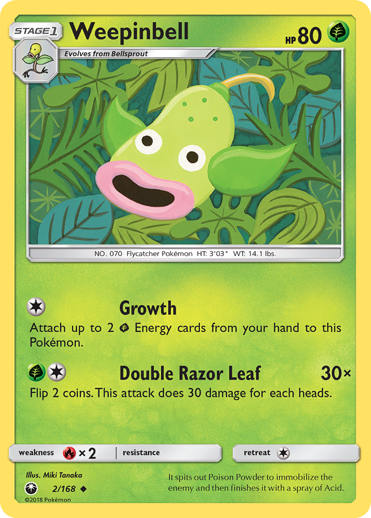 Weepinbell, Celestial Storm 2/168, uncommon