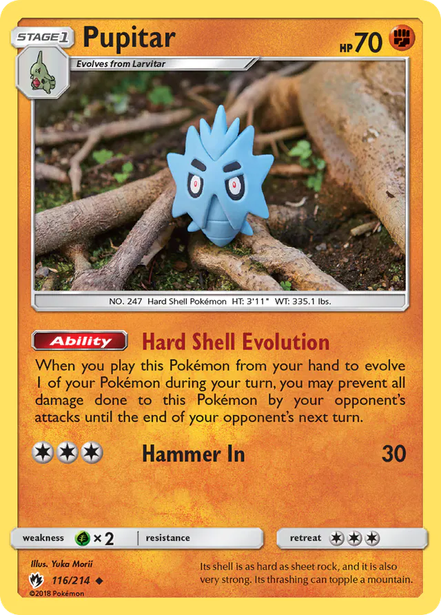 Pupitar, Lost Thunder 116/214, uncommon