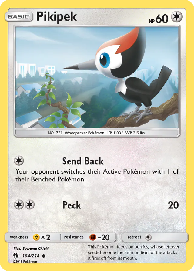 Pikipek, Lost Thunder 164/214, common