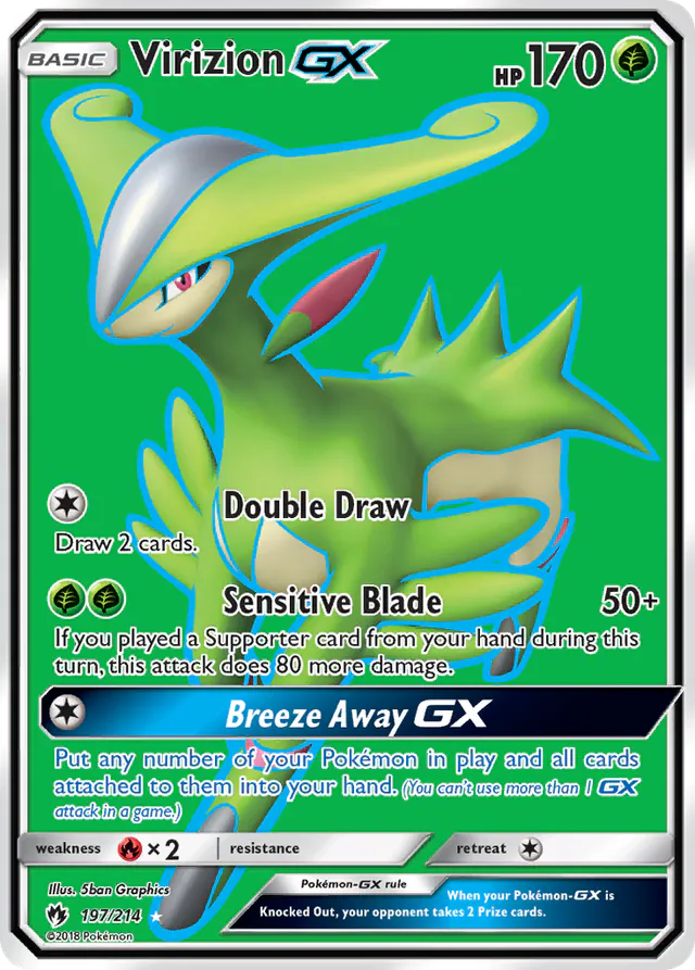 Virizion-GX, Lost Thunder 197/214, ultra-rare