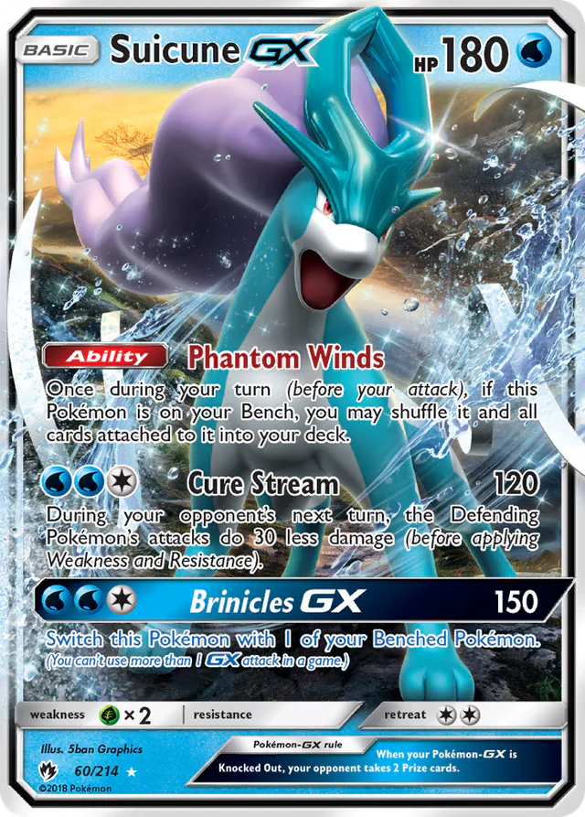 Suicune-GX, Lost Thunder 60/214, ultra-rare