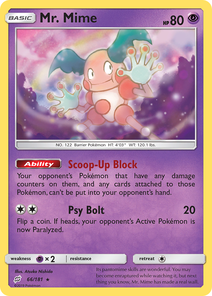 Mr. Mime, Team Up 66/181, rare