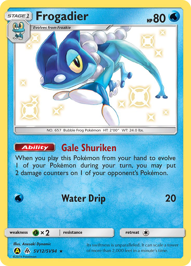 Frogadier, Hidden Fates Shiny Vault SV12/94, ultra-rare
