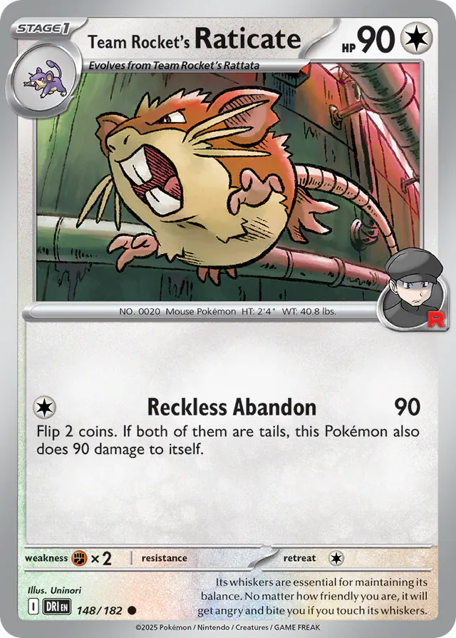 Team Rocket's Raticate, Destined Rivals 148/182, common