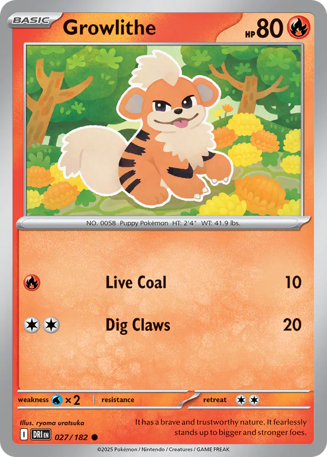 Growlithe, Destined Rivals 027/182, common