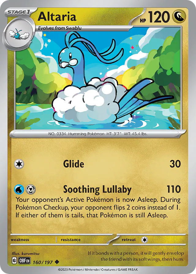 Altaria, Obsidian Flames 160/197, uncommon