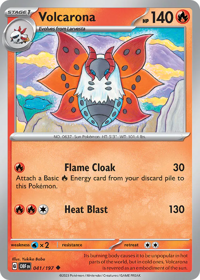 Volcarona, Obsidian Flames 041/197, uncommon