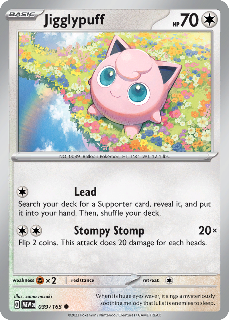 Jigglypuff, 151 039/165, common
