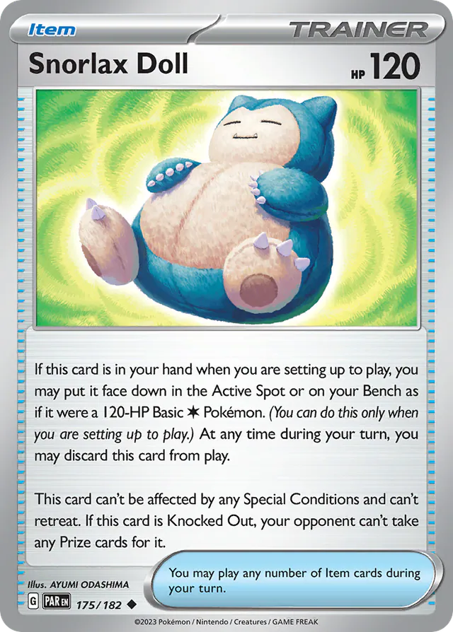 Snorlax Doll, Paradox Rift 175/182, uncommon