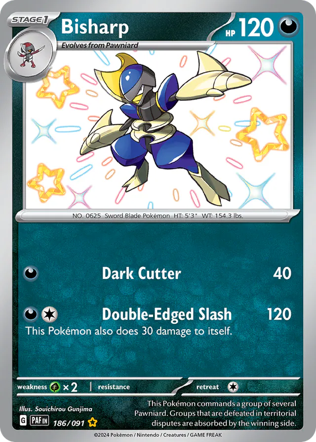 Bisharp, Paldean Fates 186/91, ultra-rare