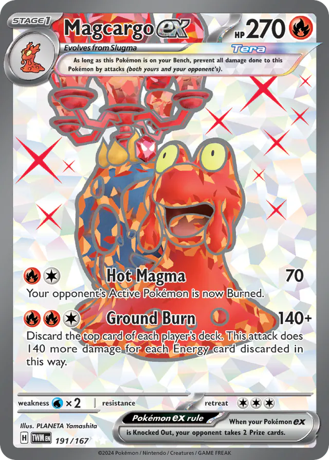 Magcargo ex, Twilight Masquerade 191/167, ultra-rare