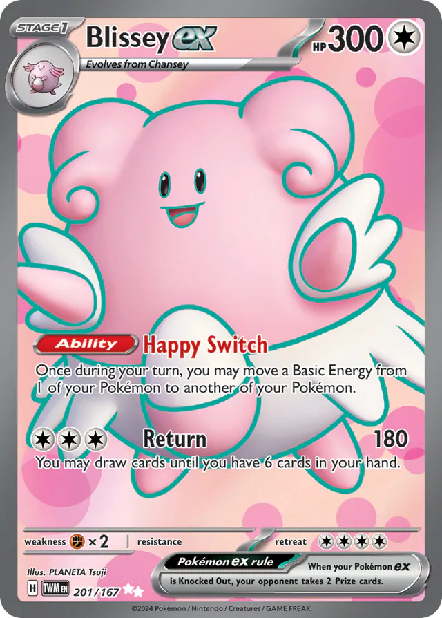 Blissey ex, Twilight Masquerade 201/167, ultra-rare
