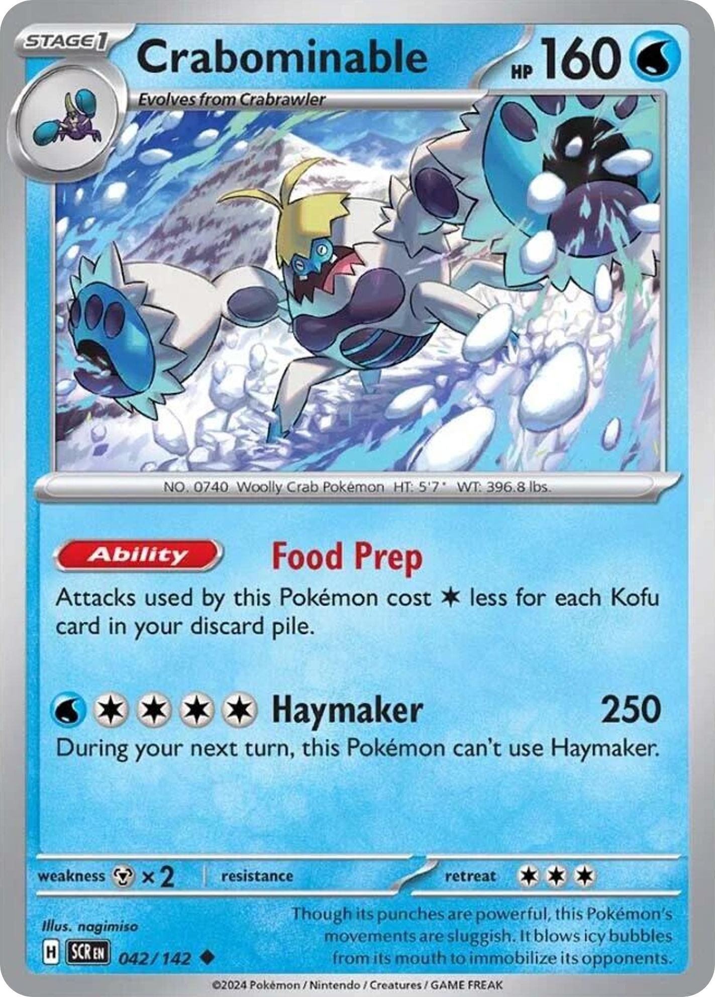 Crabominable, Stellar Crown 042/142, uncommon