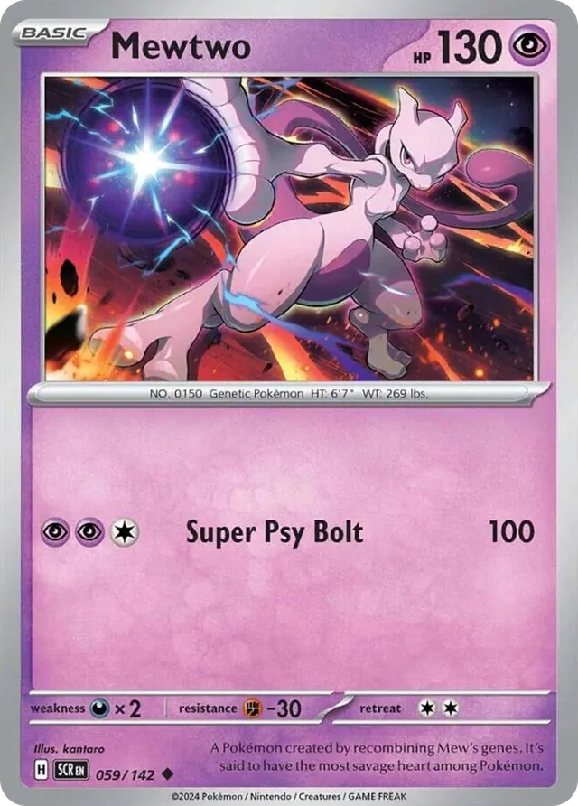 Mewtwo, Stellar Crown 059/142, uncommon