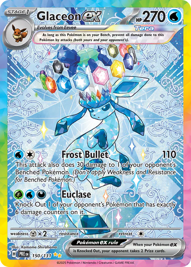 Glaceon ex, Prismatic Evolutions 150/131, ultra-rare