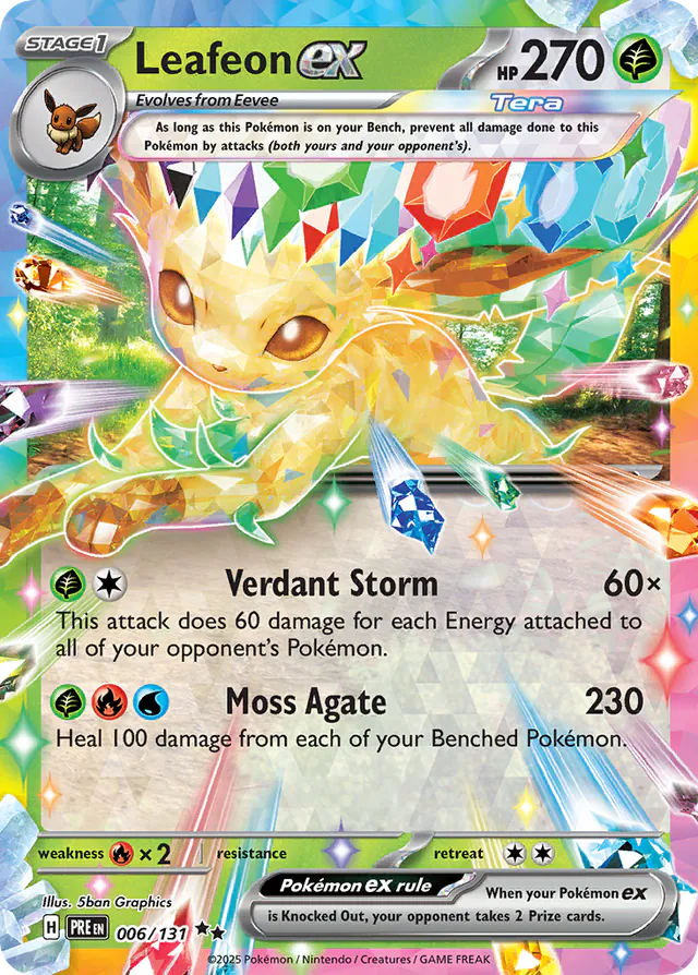 Leafeon ex, Prismatic Evolutions 006/131, holo-rare