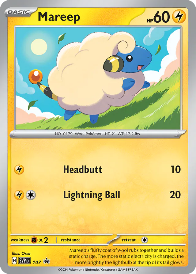 Mareep, Scarlet & Violet Black Star Promos 107/215, promo