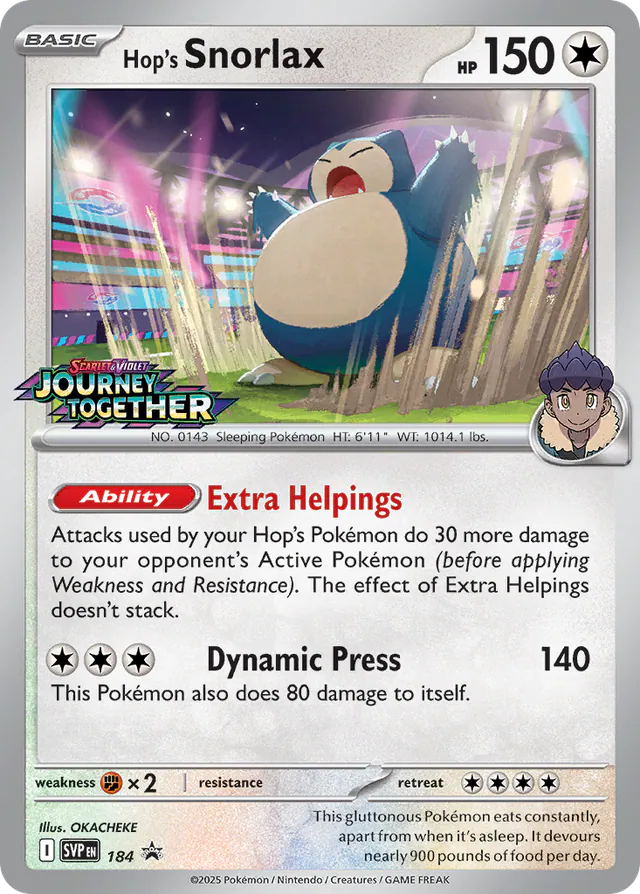 Hop's Snorlax, Scarlet & Violet Promos 184/150, promo