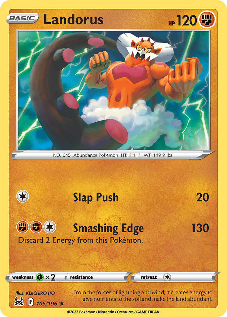 Landorus, Lost Origin 105/196, rare