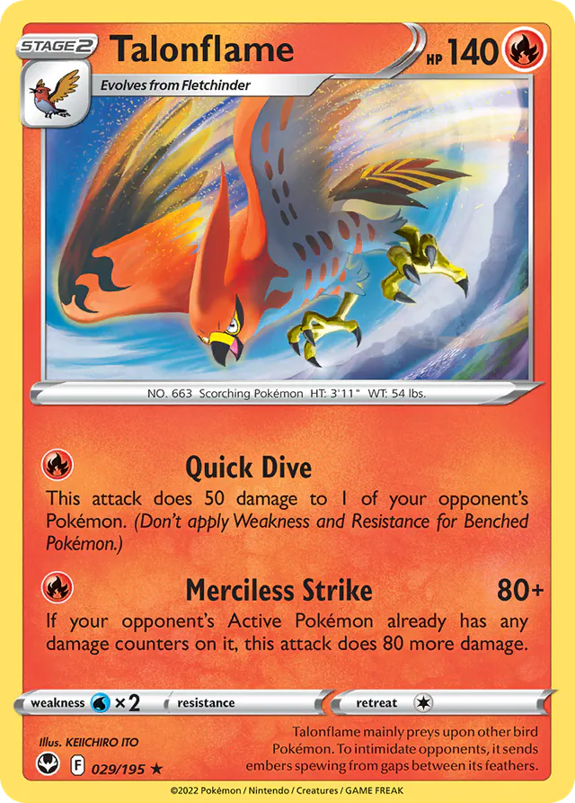 Talonflame, Silver Tempest 029/195, rare