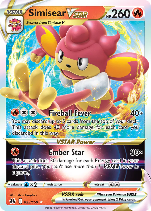 Simisear VSTAR, Crown Zenith 023/159, ultra-rare