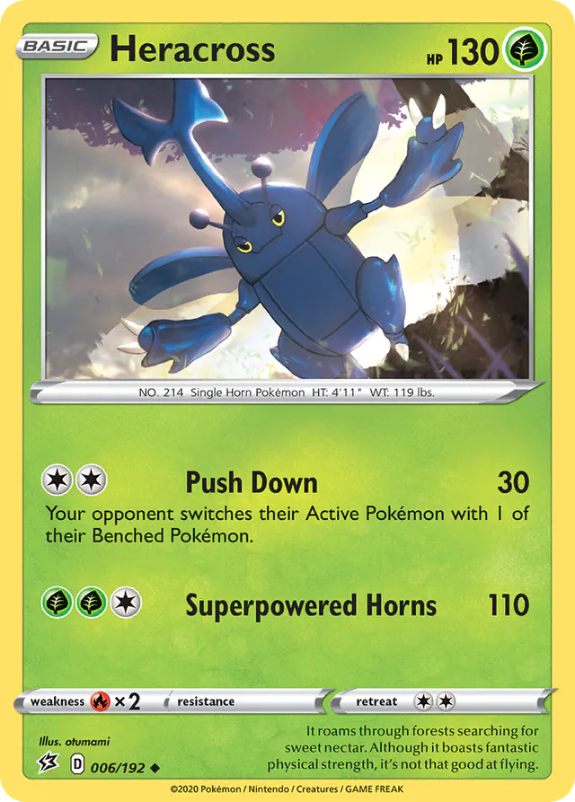 Heracross, Rebel Clash 006/192, uncommon