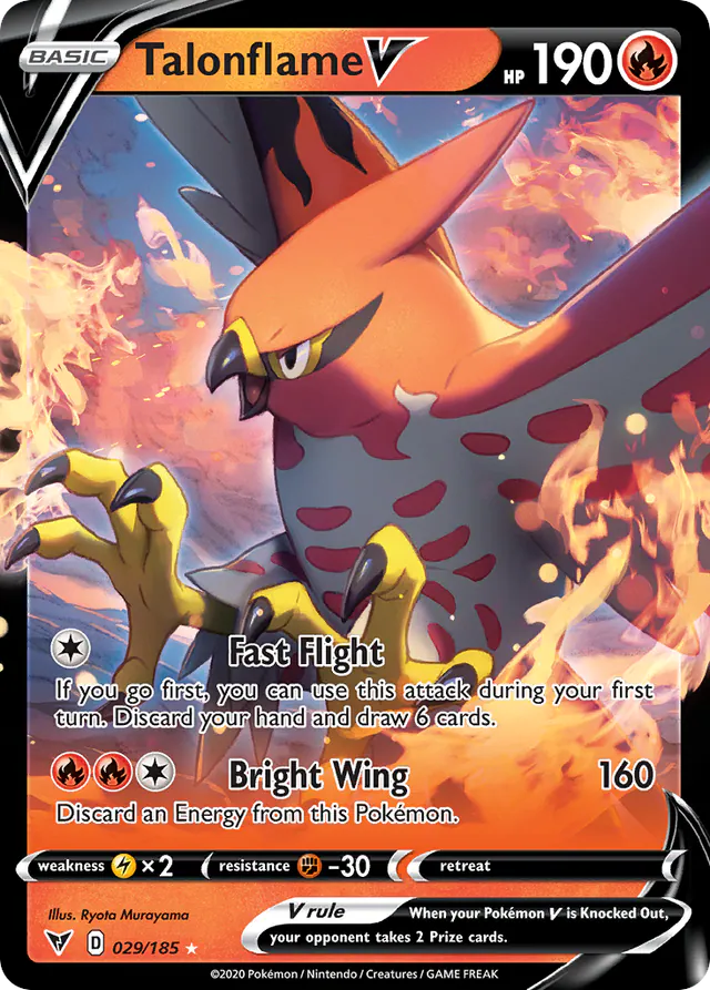 Talonflame V, Vivid Voltage 029/185, ultra-rare