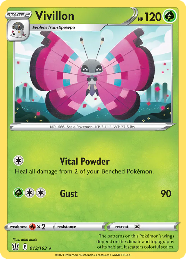Vivillon, Battle Styles 013/163, rare