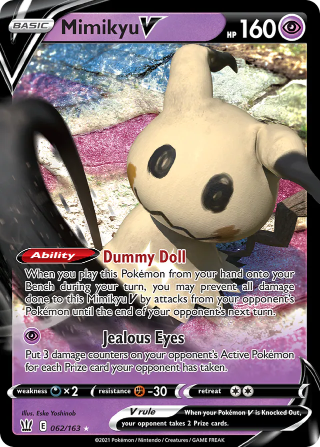 Mimikyu V, Battle Styles 062/163, ultra-rare