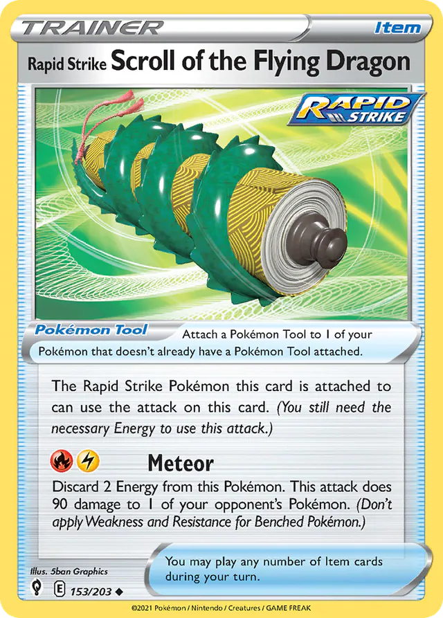 Rapid Strike Scroll of the Flying Dragon, Evolving Skies 153/203, uncommon