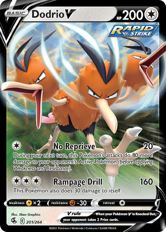 Dodrio V, Fusion Strike 201/264, ultra-rare