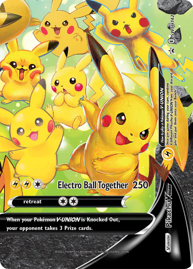 Pikachu V-UNION, SWSH Black Star Promos SWSH142/307, promo