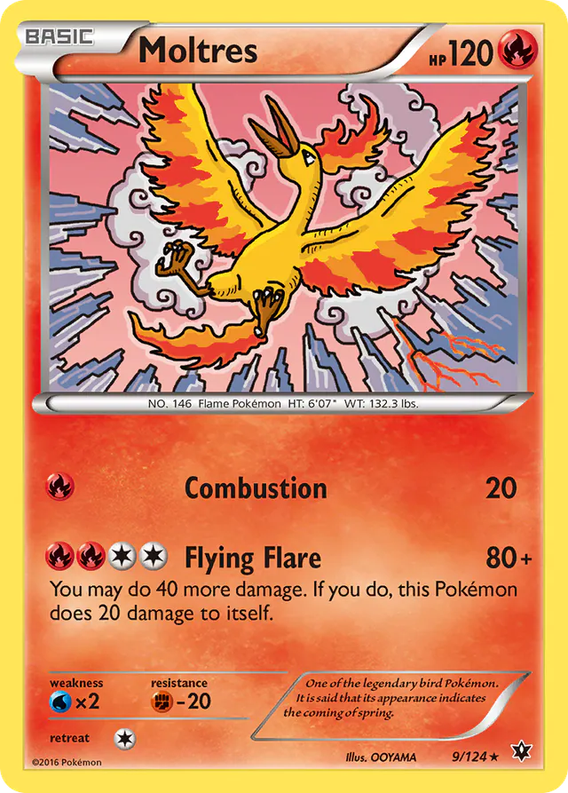 Moltres, Fates Collide 9/124, rare