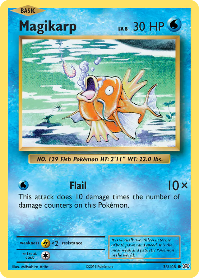 Magikarp, Evolutions 33/108, common