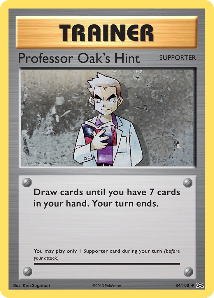 Professor Oak's Hint, Evolutions 84/108, uncommon