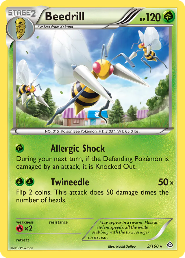 Beedrill, Primal Clash 3/160, rare