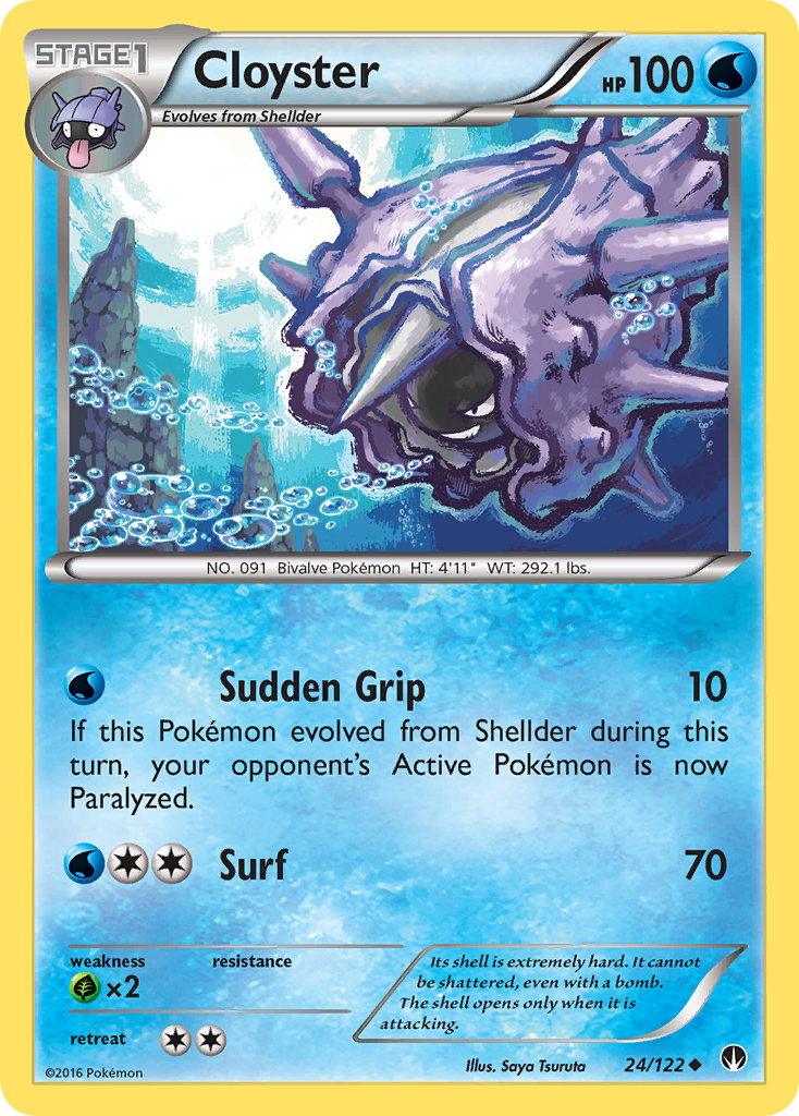 Cloyster, BREAKpoint 24/122, uncommon